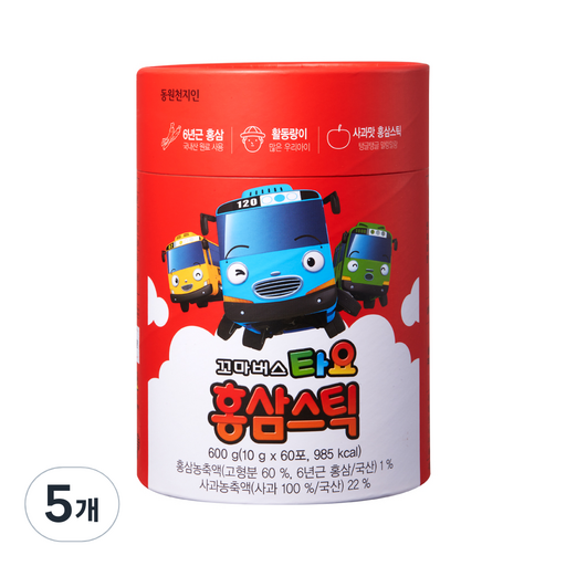 천지인 꼬마버스 타요 홍삼스틱