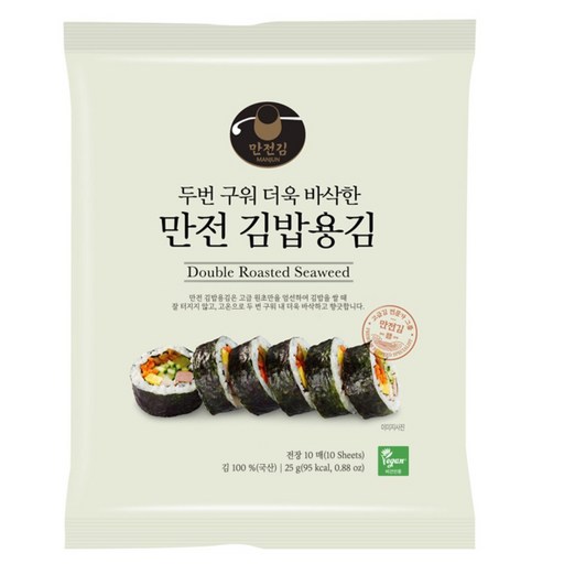만전김 두번구운 김밥용김 10p 더 신선한 김밥을 위한 선택!