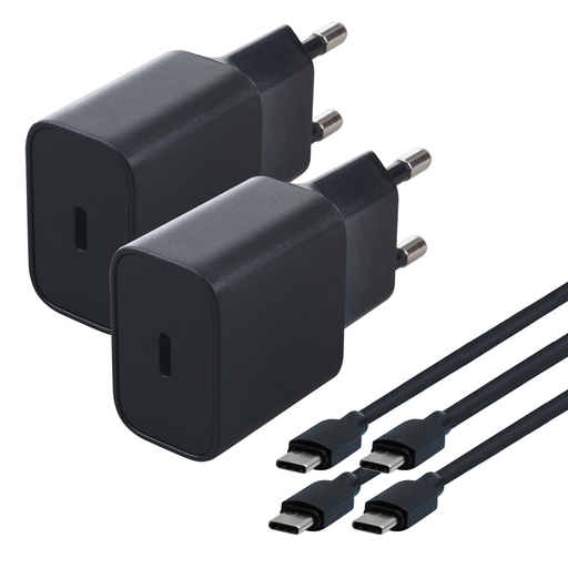 홈플래닛 25W PD 3.0 PPS 초고속 충전기와 CtoC 케이블 1.2m 블랙 2세트로 강력한 충전 경험을 누려보세요