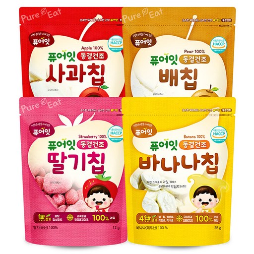 퓨어잇 내이브로 동결건조 과일칩 4종 세트