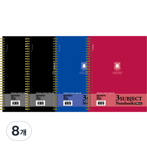 OXFORD 3공 절취스프링 Letter 좌철노트 120매