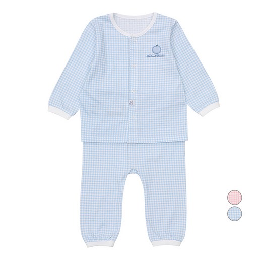 타티네쇼콜라 여아용 GL 체크 실내복 상하의 세트