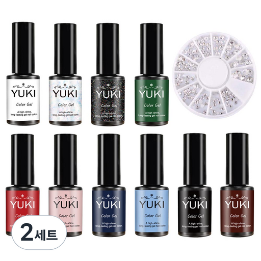 유키 낭만네일 10종 A세트 + 크리스탈 네일스톤세트