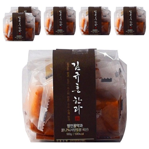 명인 김규흔한과 페스츄리형 명인꿀약과 띠지형