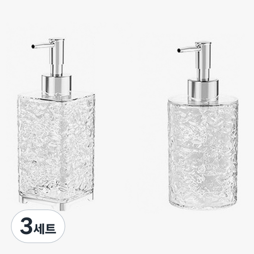 모나코올리브 샹드리에 세제 디스펜서 원형 400ml + 사각 400ml 세트