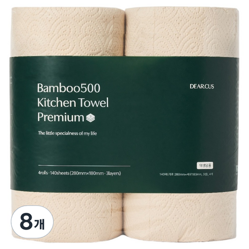 디어커스 뱀부500 천연펄프 키친타월 프리미엄 3겹