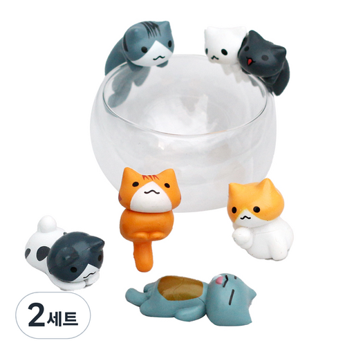 고양이 피규어 6종 세트