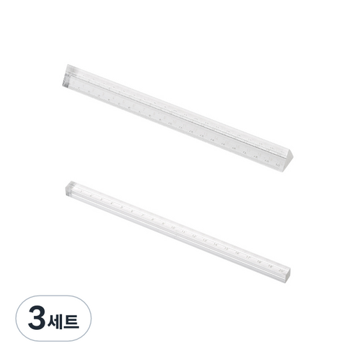 브리스크스타일 팬시아 아크릴 클리어 자 2종 세트