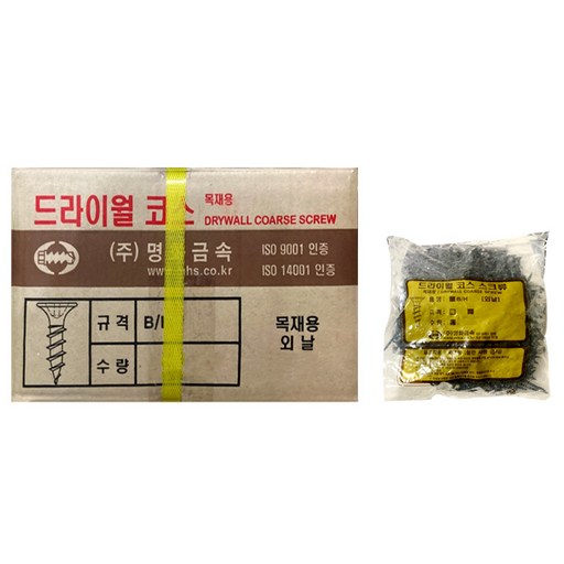 이노공구 목재용 코스나사 흑색 4.6 x 64 mm 1514