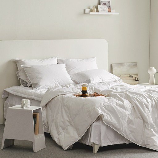 바운티풀 호텔침구 슈페리어 솜털 50 사계절용 구스이불, 화이트