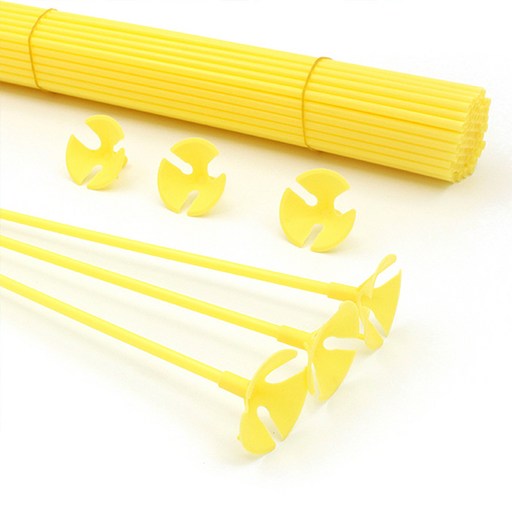 마켓감성 마카롱 풍선 홀더 핸드 스틱 42cm 100p