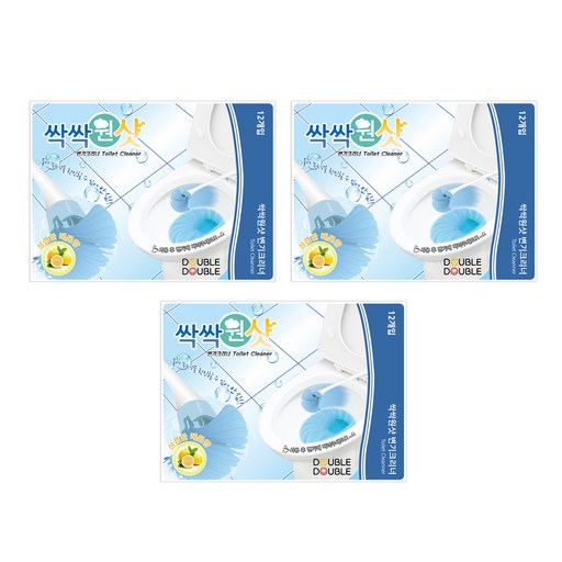 더블앤더블 싹싹원샷 변기 크리너 리필 12p
