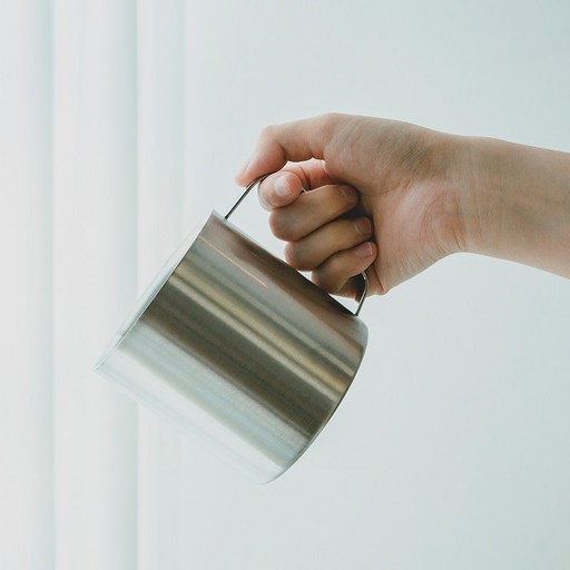 소소모소 캠핑 심플 이중 스텐컵 400ml