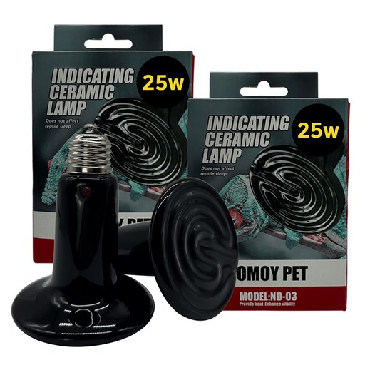 노모이펫 파충류 세라믹 히팅램프 인디케이터 플랫 25W ND-03