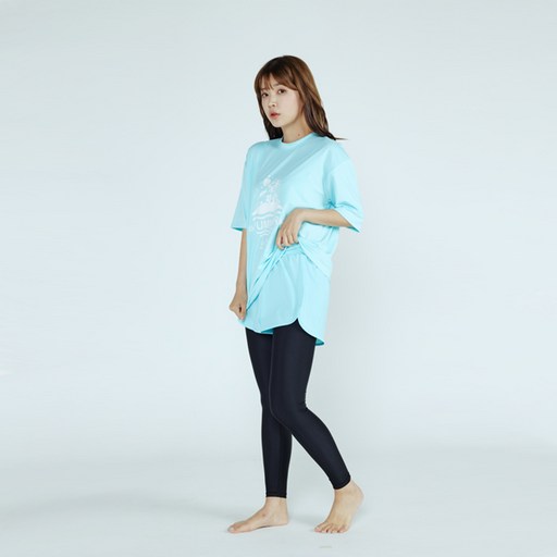 솔레일 여성용 릴리아 반바지 일체형 9부 워터레깅스