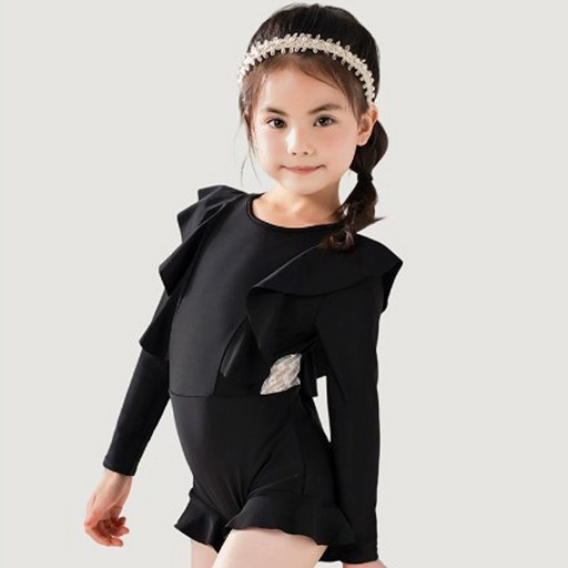 하라로이 여아용 프릴레이스 원피스 수영복