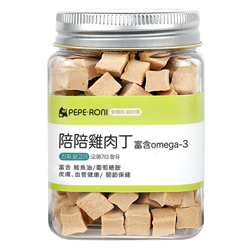 PEPE-RONI 陪陪肉肉 狗零食, 雞肉丁, 180g, 1罐