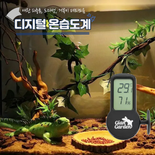 별난별상점 지안가든 파충류 도마뱀 애완 테라리움 부착 디지털 온습도계