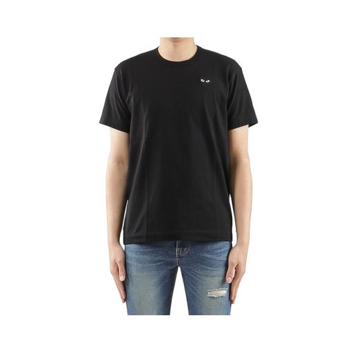[꼼데가르송] (P1T064 01) 남성 블랙하트 반팔 티셔츠 21SS