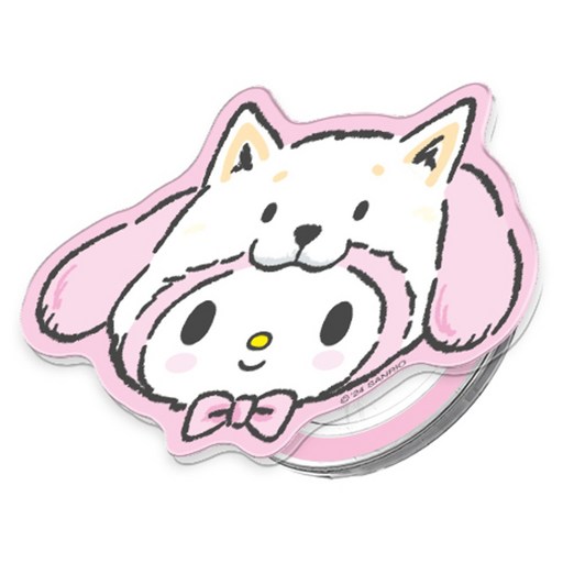 정품 산리오 캐릭터즈 투명 맥세이프 그립톡  자석링, 1개, 시바코스튬  마이멜로디