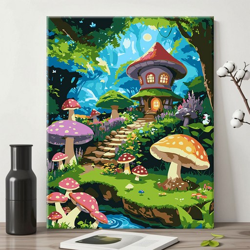 HORMOO 페인팅 DIY명화그리기 DIY캔버스형 diy 그림그리기 40 x 50cm (액자+색칠하기도구)