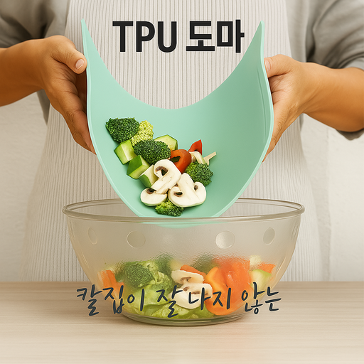 클릭틱 칼집안나는 TPU 국산 항균 양면 위생 도마