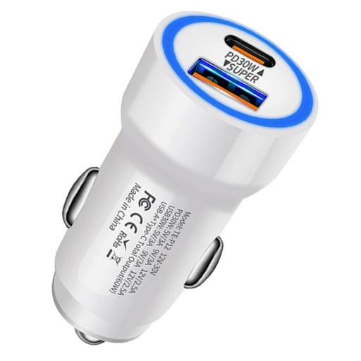 초고속 차량용 충전기 C타입 30W USB A타입 30W 듀얼포트 시거잭