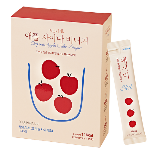 조은나래 스틱 유기농 애사비 천연 발효 사과 식초 애플사이다비니거