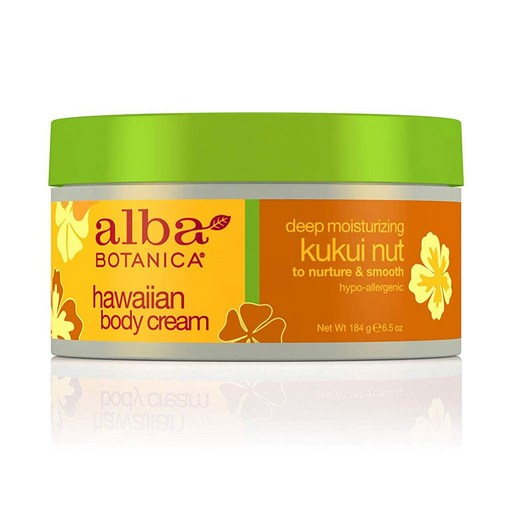 Alba Botanica 하와이안 바디 크림 딥 모이스처라이징 쿠쿠이 너트