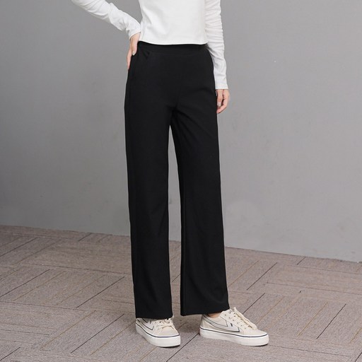 에이플심플 겨울 기모바지 블랙