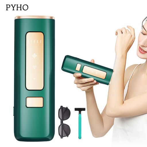 PYHO 사파이어 빙점 제모 무통증 제모 가정용 제모기기 입술/겨드랑이 털/팔뚝털/다리털/비키니 등 다기능 레이저 제모. IPL 광자수분이 피부톤을 환하게 밝혀줍니다.