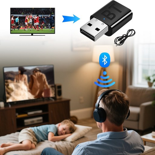 AUX 포트가 있는 블루투스 송신기 수신기 자동차 TV에 적합