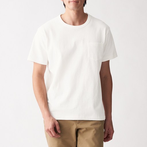 무인양품 MUJI 남성 태번수 포켓 반소매 티셔츠 ABA05A0S