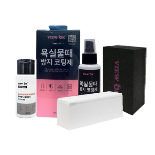 뷰오케이 욕실 물때 방지 코팅제 세트(유막제거제30ml+욕실코팅제100ml)