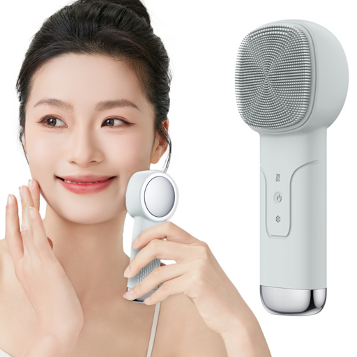 ERANSTAR 진동 실리콘 클렌저 마사지기 온열+냉온 쿨링/피지 제거/모공 세안기 얼굴 피부 마사지기