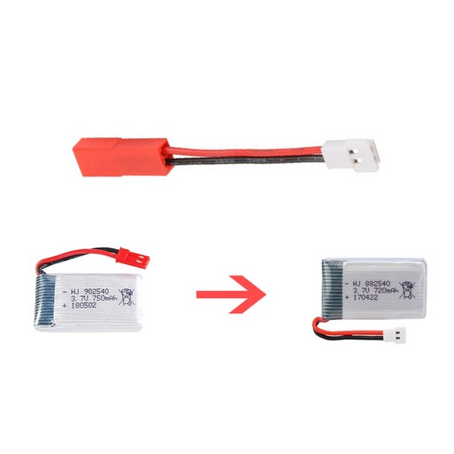 3.7V 드론 배터리 JST to MOLEX 아답터 케이블 변환 커넥터 젠더