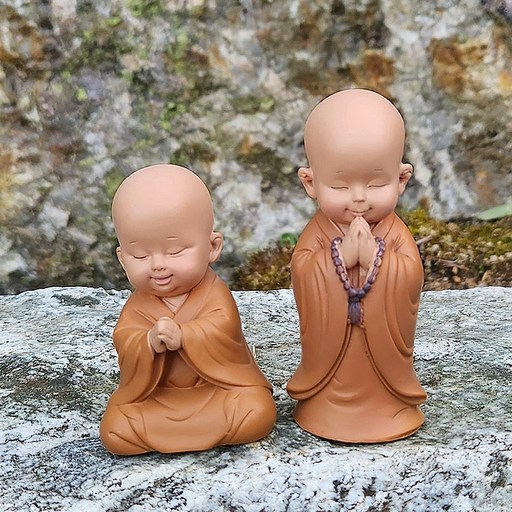 보광몰 스님 부처님 오신날 선물 불교용품 인테리어 장식 미니어쳐 피규어 동자승 인형 차량용 2종