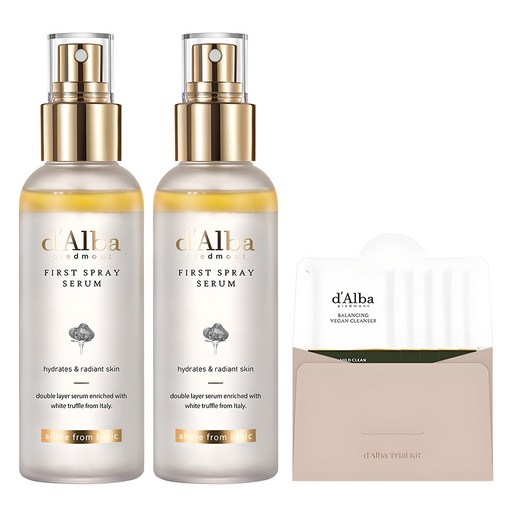 달바 화이트 트러플 퍼스트 스프레이 세럼 100ml x2p + 약산성 젤 클렌저 3ml x 5p