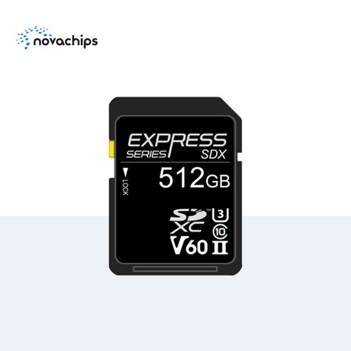 노바칩스 V60 SDX 512GB Express 메모리카드 SDXC UHS II SD Card