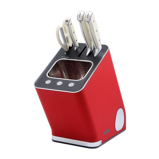 쿠진 나이프케어 시즌2 살균건조기 칼갈이  칼세트, Red, 나이프케어2