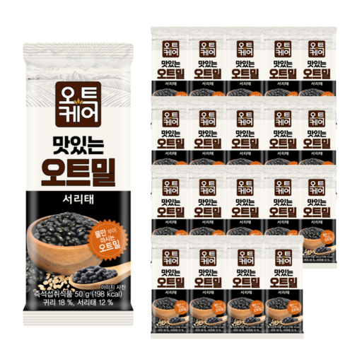 오트케어 맛있는 오트밀 서리태 낱봉팩