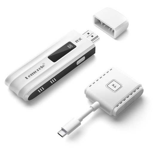 Lemorele USB C 인터페이스 무선 HD 송신기 및 수신기 키트 50미터