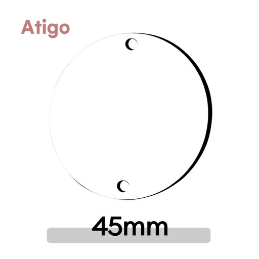 ATIGO / 직경 45mm 국산 원형 투명 아크릴 판 만들기 재료 (두께 2mm)