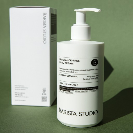 바리스타 스튜디오 대용량 펌프형 무향 핸드크림 300ml