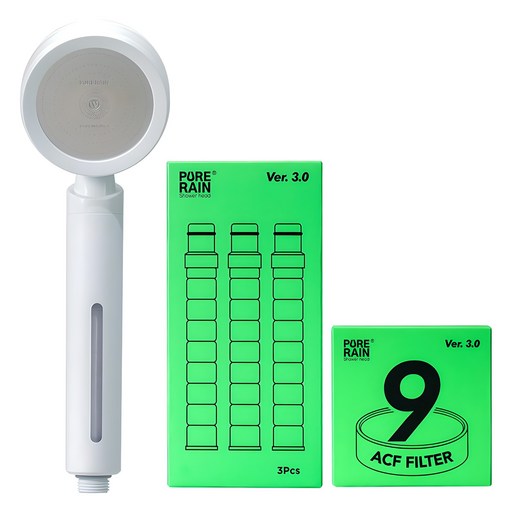 퓨어레인 3세대 9W PRO 필터 샤워기 실속 패키지