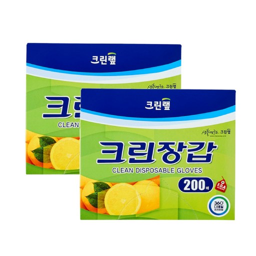 크린랲 크린장갑 200매, 200개입, 2개