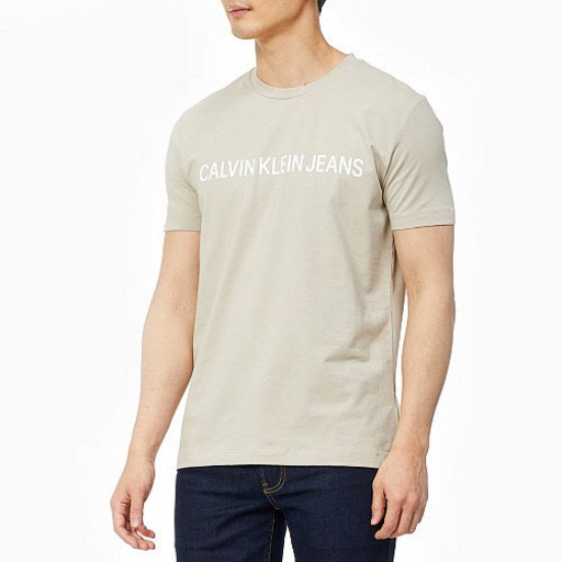 캘빈클라인 AK분당점 캘 빈클라인진 남성 슬림핏 인스티튜셔널 로고 반팔 티셔츠 J318045-PED