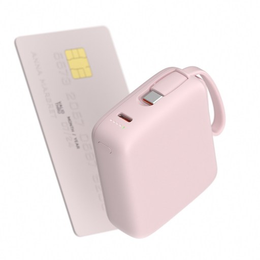 이어맥 울트라 미니 10000mAh PD 22.5W 빌트인 케이블 고속충전 초소형 보조배터리 PBP-001