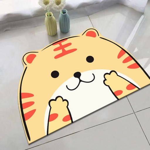 동물 프린트가 있는 욕실 거실 및 현관용 매트입니다.