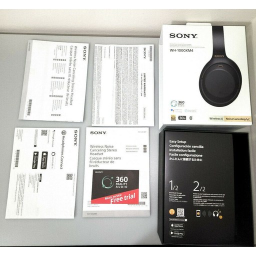 소니 WH-1000XM4 Over-Ear 헤드폰 EMPTY BOX ONLY Includes paperwork - Grade A, 단일상품